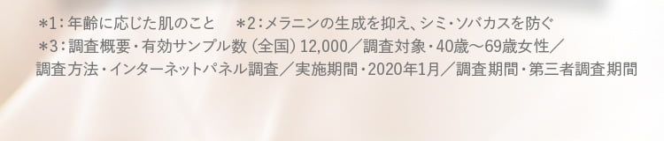 ＊1：年齢に応じた肌のこと